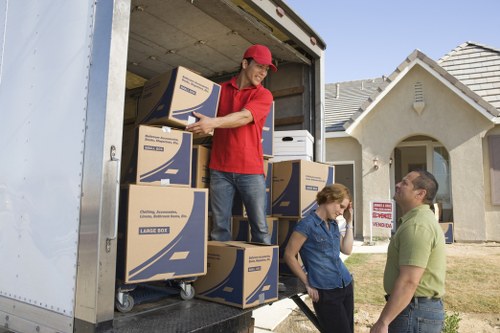 Front view of a man and van service ready for rubbish removal